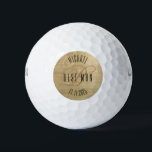 Personalized Best Man Brushed Gold Golf Balls<br><div class="desc">Make your own custom golf ball. Personalize this design with your own text. You can further customize this design by selecting the "customize further" link if desired.</div>