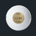 Personalized Best Man Brushed Gold Golf Balls<br><div class="desc">Make your own custom golf ball. Personalize this design with your own text. You can further customize this design by selecting the "customize further" link if desired.</div>