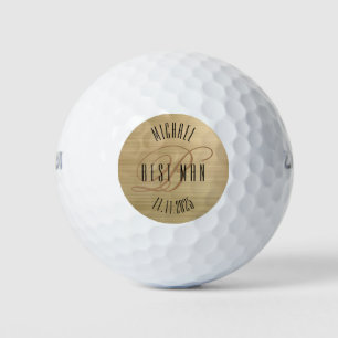 Personalized Best Man Brushed Gold Golf Balls