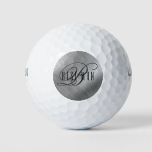 Personalized Best Man Brushed Silver Golf Balls