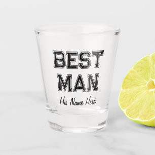 Personalized Best Man Custom Name Bachelor Party Shot Glass