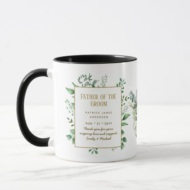 Personalized Best Man Father of Groom Groomsman Co Mug (Left)
