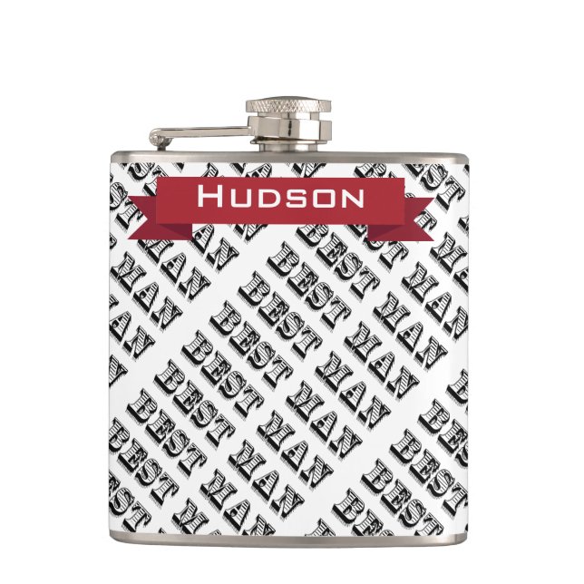 Personalized Best Man Flask (Front)