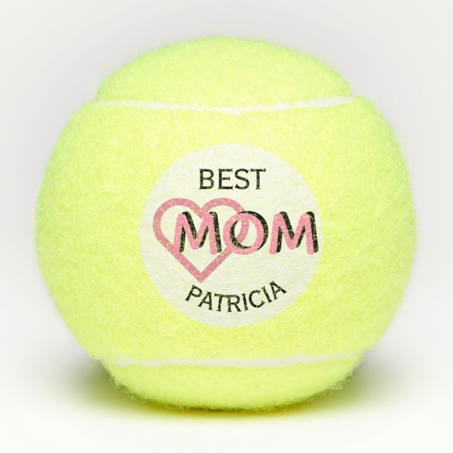 Personalized Best Mom Custom   Tennis Balls (Front)