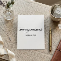 Personalized Best Mom Ever Calligraphy Name