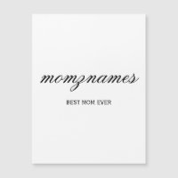 Personalized Best Mom Ever Calligraphy Name