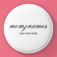 Personalized Best Mom Ever Calligraphy Name
