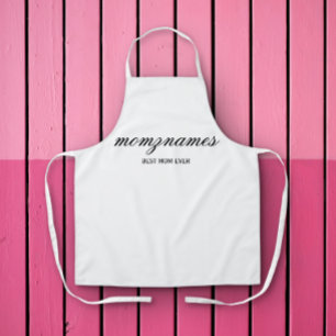 Personalized Best Mom Ever Calligraphy Name Apron