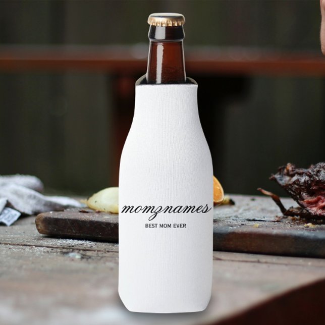 Personalized Best Mom Ever Calligraphy Name Bottle Cooler (Creator Uploaded)