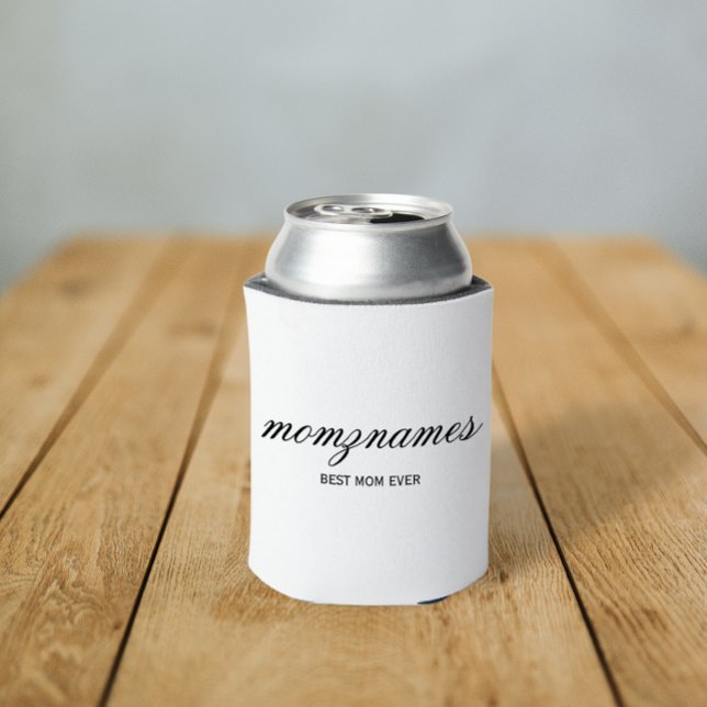 Personalized Best Mom Ever Calligraphy Name Can Cooler (Creator Uploaded)