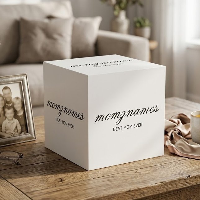 Personalized Best Mom Ever Calligraphy Name Cube (Creator Uploaded)
