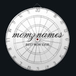 Personalized Best Mom Ever Calligraphy Name Dartboard<br><div class="desc">Celebrate the special moms in your life with our Personalized Best Mom Ever Calligraphy Name design, perfect for Mother's Day, birthdays, or any occasion to show your love. This elegant and customizable gift is ideal for all moms—whether they’re the world's best mom ever, dog mom, cat mom, or bonus mom!...</div>