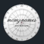 Personalized Best Mom Ever Calligraphy Name Dartboard<br><div class="desc">Celebrate the special moms in your life with our Personalized Best Mom Ever Calligraphy Name design, perfect for Mother's Day, birthdays, or any occasion to show your love. This elegant and customizable gift is ideal for all moms—whether they’re the world's best mom ever, dog mom, cat mom, or bonus mom!...</div>