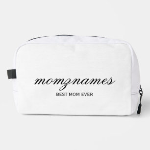 Personalized Best Mom Ever Calligraphy Name Dopp Kit