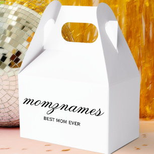 Personalized Best Mom Ever Calligraphy Name Favor Box