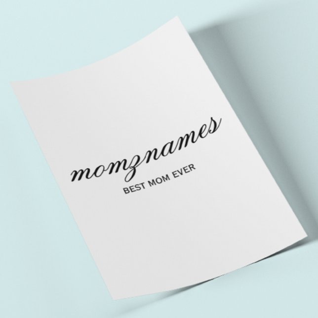 Personalized Best Mom Ever Calligraphy Name Flyer (Creator Uploaded)
