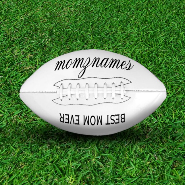 Personalized Best Mom Ever Calligraphy Name Football (Creator Uploaded)