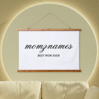 Personalized Best Mom Ever Calligraphy Name
