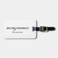 Personalized Best Mom Ever Calligraphy Name