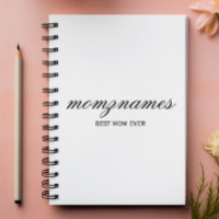Personalized Best Mom Ever Calligraphy Name