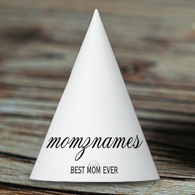 Personalized Best Mom Ever Calligraphy Name Party Hat (Creator Uploaded)