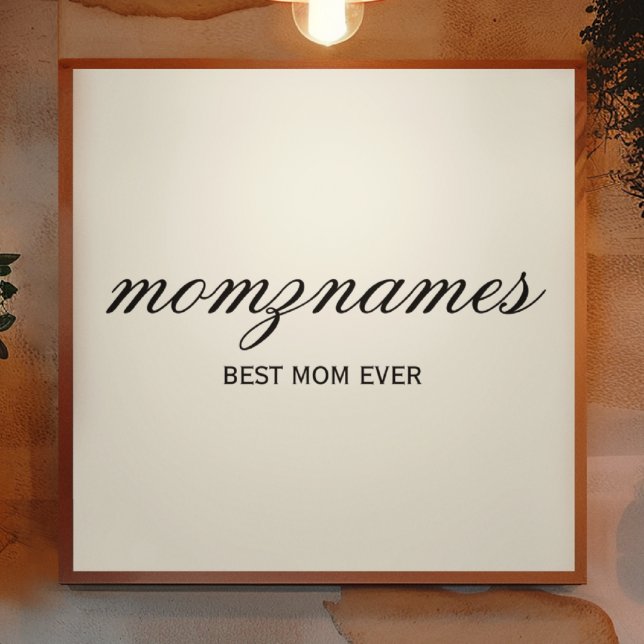 Personalized Best Mom Ever Calligraphy Name Photo Print (Creator Uploaded)