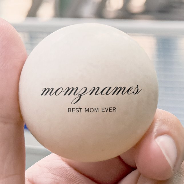 Personalized Best Mom Ever Calligraphy Name Ping Pong Ball (Creator Uploaded)