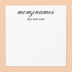 Personalized Best Mom Ever Calligraphy Name Post-it Notes