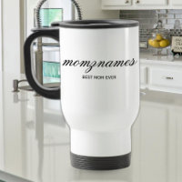Personalized Best Mom Ever Calligraphy Name
