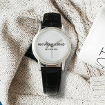 Personalized Best Mom Ever Calligraphy Name Watch<br><div class="desc">Celebrate the special moms in your life with our Personalized Best Mom Ever Calligraphy Name design, perfect for Mother's Day, birthdays, or any occasion to show your love. This elegant and customizable gift is ideal for all moms—whether they’re the world's best mom ever, dog mom, cat mom, or bonus mom!...</div>