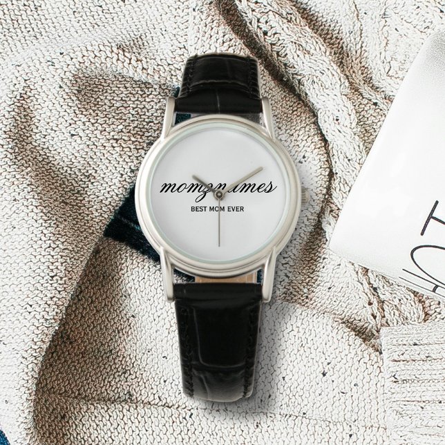 Personalized Best Mom Ever Calligraphy Name Watch (Creator Uploaded)