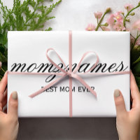 Personalized Best Mom Ever Calligraphy Name