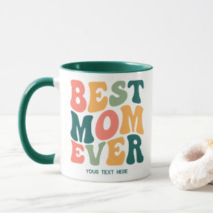 Personalized Best Mom Ever Colourful Groovy Mug