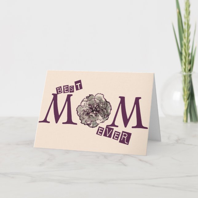 Personalized "Best Mom Ever" Cool Unique Card (Front)