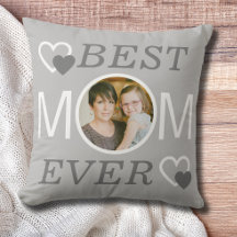 Personalized Best Mom Ever Grey Mothers Day Photo