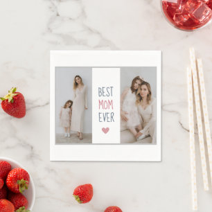 Personalized 'Best Mom Ever' Paper Napkins 