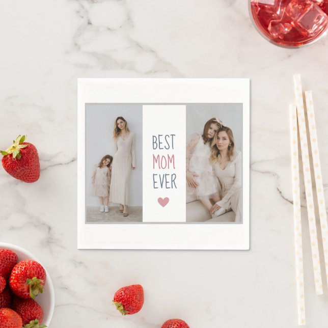 Personalized 'Best Mom Ever' Paper Napkins  (Insitu)