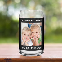 Personalized Best Mom Ever Photo Black