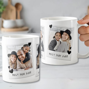 Personalized Best Mom Ever Retro Photo Coffee Mug