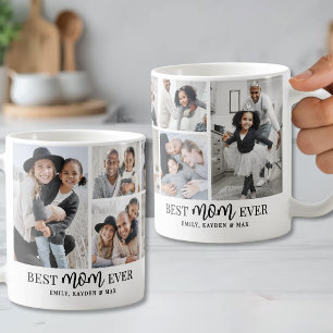 Personalized Best Mom Photo Collage Coffee Mug