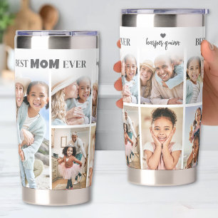 Personalized Best Mom Photo Collage Mother Insulated Tumbler