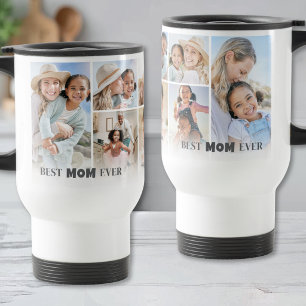 Personalized Best Mom Photo Collage Mother Travel Mug