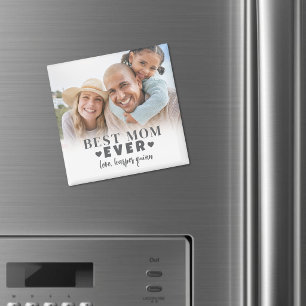 Personalized Best Mom Photo Magnet