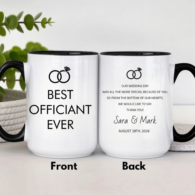 Personalized Best Officiant Ever Mug for Wedding (Creator Uploaded)