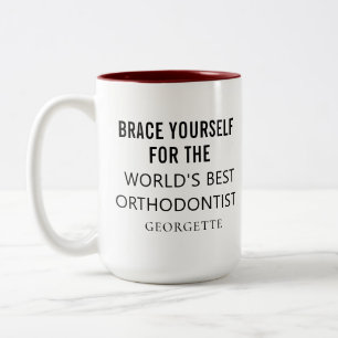 Personalized Best Orthodontist Professional Name Two-Tone Coffee Mug