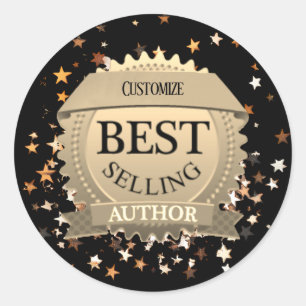 Personalized Best Selling Author Classic Round Sticker