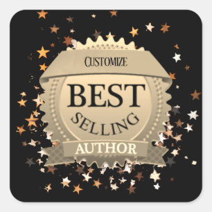 Personalized Best Selling Author Square Sticker
