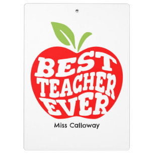 Personalized Best Teacher Ever Clipboard