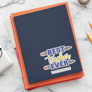 Personalized Best Teacher Ever - Customized Gift