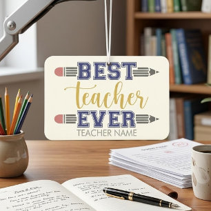 Personalized Best Teacher Ever - Customized Gift Air Freshener